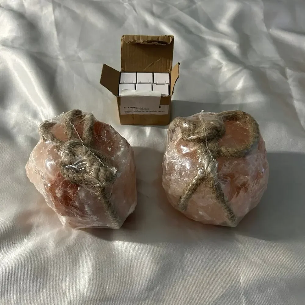 Salt lamps with salt lamp light bulbs